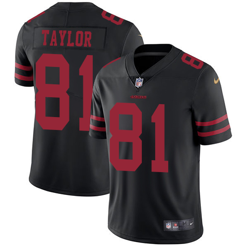 Nike 49ers #81 Trent Taylor Black Alternate Men's Stitched NFL Vapor Untouchable Limited Jersey